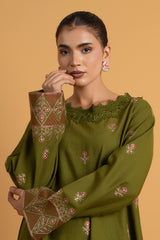 EMBROIDERED SLUB KHADDAR 2 PCS (UNSTITCHED)