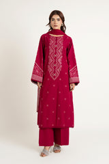 EMBROIDERED SLUB KHADDAR 3 PCS (UNSTITCHED)
