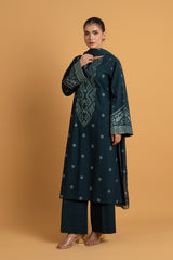 EMBROIDERED SLUB KHADDAR 3 PCS (UNSTITCHED)