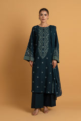 EMBROIDERED SLUB KHADDAR 3 PCS (UNSTITCHED)