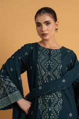 EMBROIDERED SLUB KHADDAR 3 PCS (UNSTITCHED)