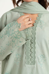 EMBROIDERED SLUB KHADDAR 3 PCS (UNSTITCHED)