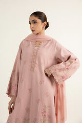 EMBROIDERED COTTON KARANDI 3 PCS (UNSTITCHED)