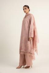 EMBROIDERED COTTON KARANDI 3 PCS (UNSTITCHED)
