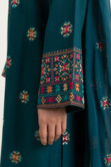 EMBROIDERED SLUB KHADDAR 3 PCS (UNSTITCHED)