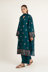 EMBROIDERED SLUB KHADDAR 3 PCS (UNSTITCHED)