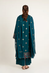 EMBROIDERED SLUB KHADDAR 3 PCS (UNSTITCHED)