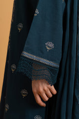 EMBROIDERED SLUB KHADDAR 3 PCS (UNSTITCHED)