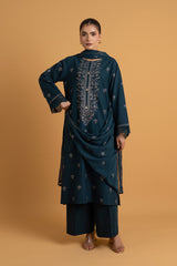 EMBROIDERED SLUB KHADDAR 3 PCS (UNSTITCHED)