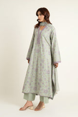 EMBROIDERED SLUB KHADDAR 3 PCS (UNSTITCHED)