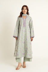 EMBROIDERED SLUB KHADDAR 3 PCS (UNSTITCHED)