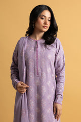 EMBROIDERED COTTON KARANDI 3 PCS (UNSTITCHED)