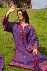 EMBROIDERED COTTON KARANDI 3 PCS (UNSTITCHED)