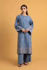 EMBROIDERED SLUB KHADDAR 2 PCS (UNSTITCHED)