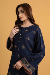 EMBROIDERED & EMBELISHED COTTON KARANDI 2 PCS (UNSTITCHED)