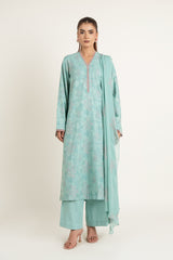 EMBROIDERED COTTON KARANDI 3 PCS (UNSTITCHED)