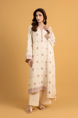 EMBROIDERED COTTON KARANDI 3 PCS (UNSTITCHED)