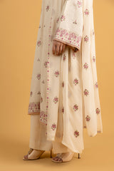 EMBROIDERED COTTON KARANDI 3 PCS (UNSTITCHED)