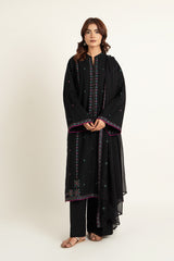 EMBROIDERED SLUB KHADDAR 3 PCS (UNSTITCHED)