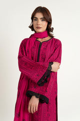 EMBROIDERED & EMBELISHED COTTON KARANDI 3 PCS (UNSTITCHED)