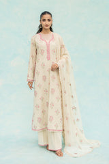 EMBROIDERED COTTON KARANDI 3 PCS (UNSTITCHED)