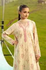 EMBROIDERED COTTON KARANDI 3 PCS (UNSTITCHED)