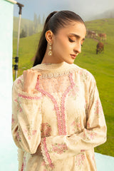 EMBROIDERED COTTON KARANDI 3 PCS (UNSTITCHED)