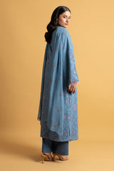 EMBROIDERED COTTON KARANDI 3 PCS (UNSTITCHED)