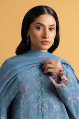 EMBROIDERED COTTON KARANDI 3 PCS (UNSTITCHED)