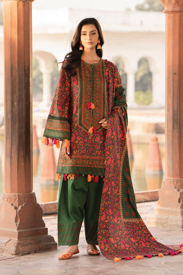 PRINTED & EMBROIDERED LAWN 3 PCS (UNSTITCHED)