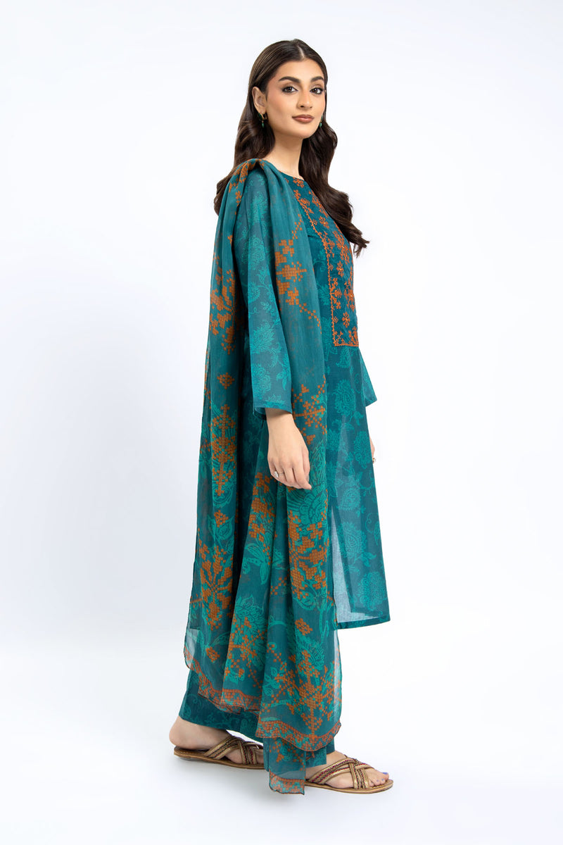 PRINTED & EMBROIDERED LAWN 3 PCS (UNSTITCHED)
