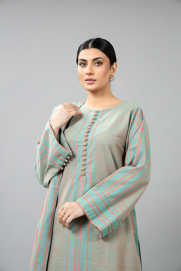 PRET SOLID YARN DYED STRIP KHADDAR 3 PCS