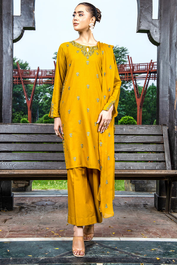PRET EMBROIDERED SLUB KHADDAR 3 PCS