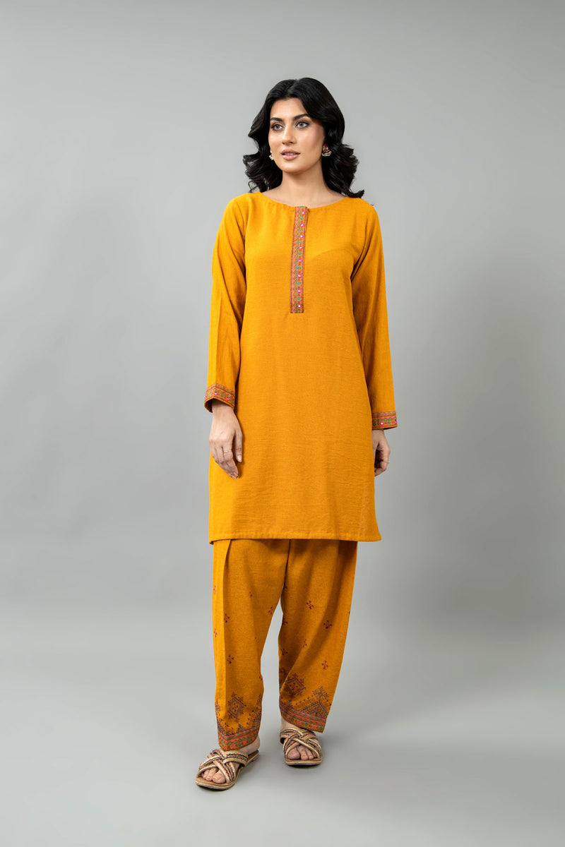 PRET EMBROIDERED & EMBELISHED COTTON KARANDI 2 PCS