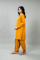 PRET EMBROIDERED & EMBELISHED COTTON KARANDI 2 PCS