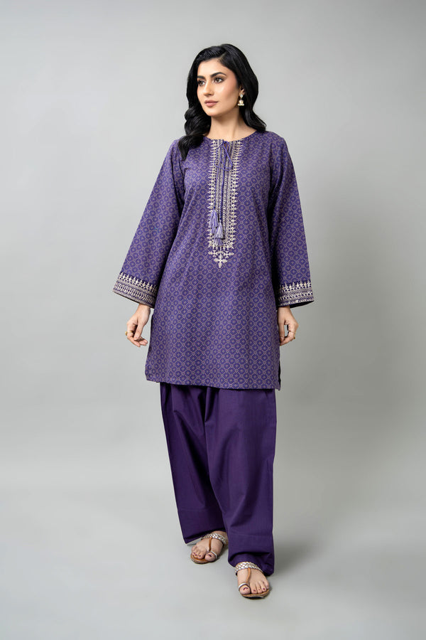 PRET EMBROIDERED & PRINTED SLUB KHADDAR 2 PCS