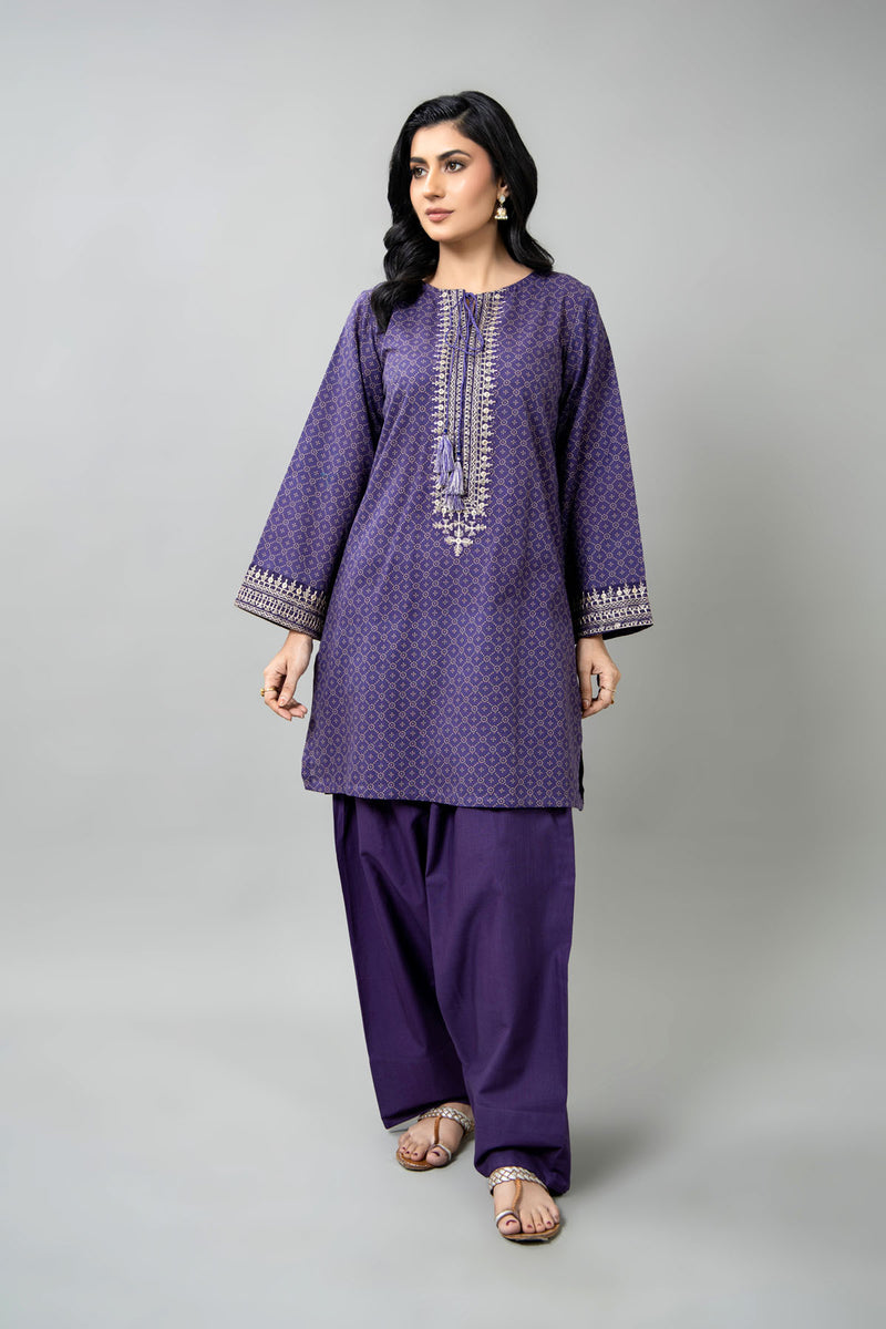 PRET EMBROIDERED & PRINTED SLUB KHADDAR 2 PCS