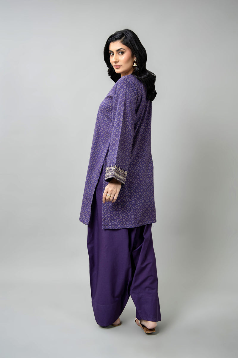 PRET EMBROIDERED & PRINTED SLUB KHADDAR 2 PCS