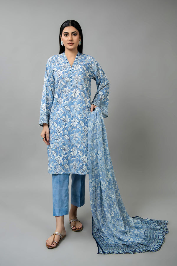 PRINTED CAMBRIC 3 PCS (UNSTITCHED)