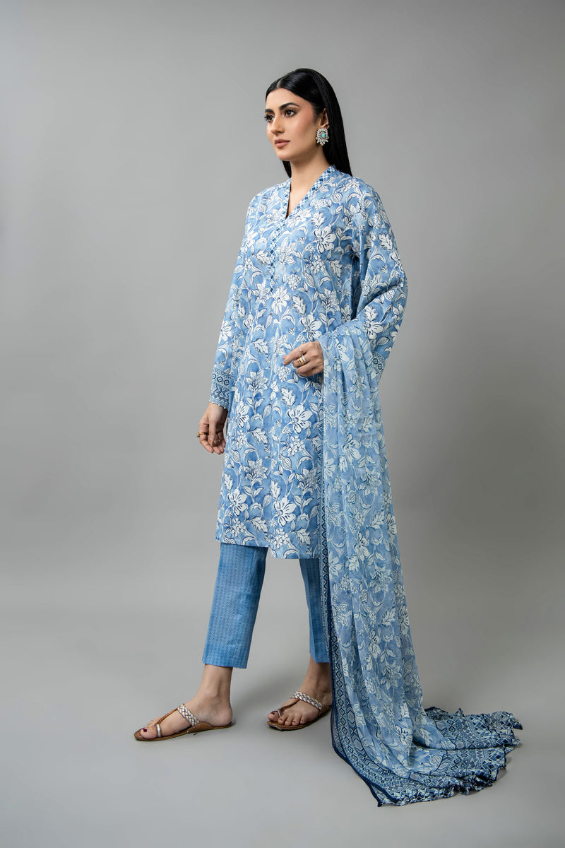 PRINTED CAMBRIC 3 PCS (UNSTITCHED)