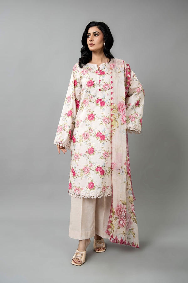 PRINTED CAMBRIC 3 PCS (UNSTITCHED)
