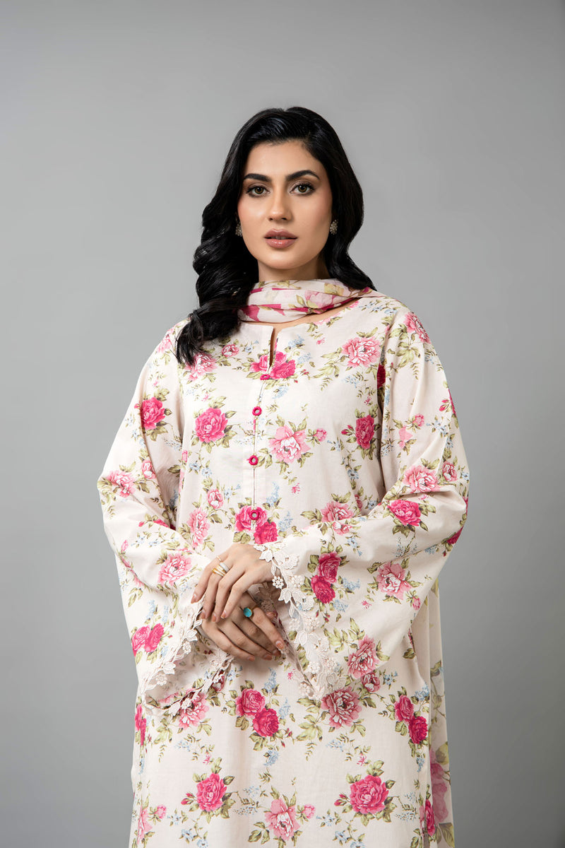PRINTED CAMBRIC 3 PCS (UNSTITCHED)