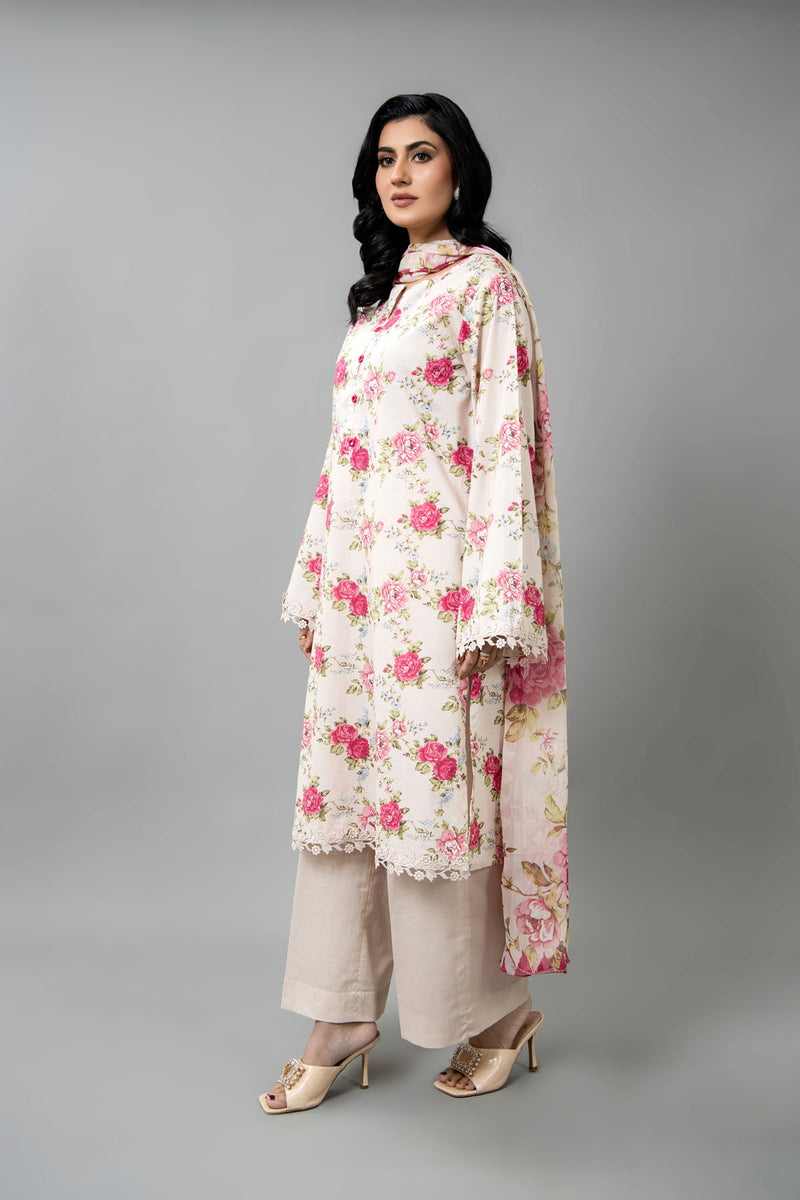 PRINTED CAMBRIC 3 PCS (UNSTITCHED)