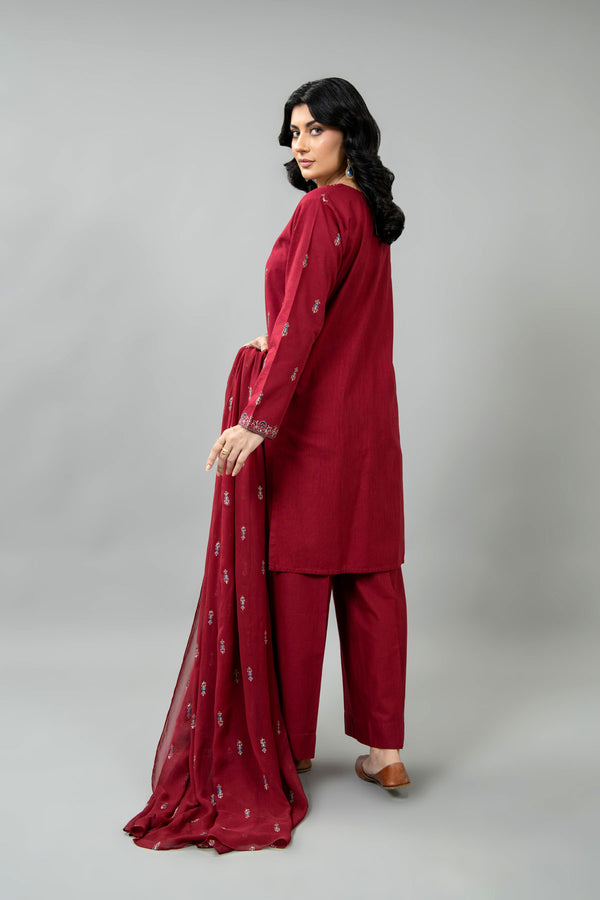 PRET EMBROIDERED SLUB KHADDAR 3 PCS