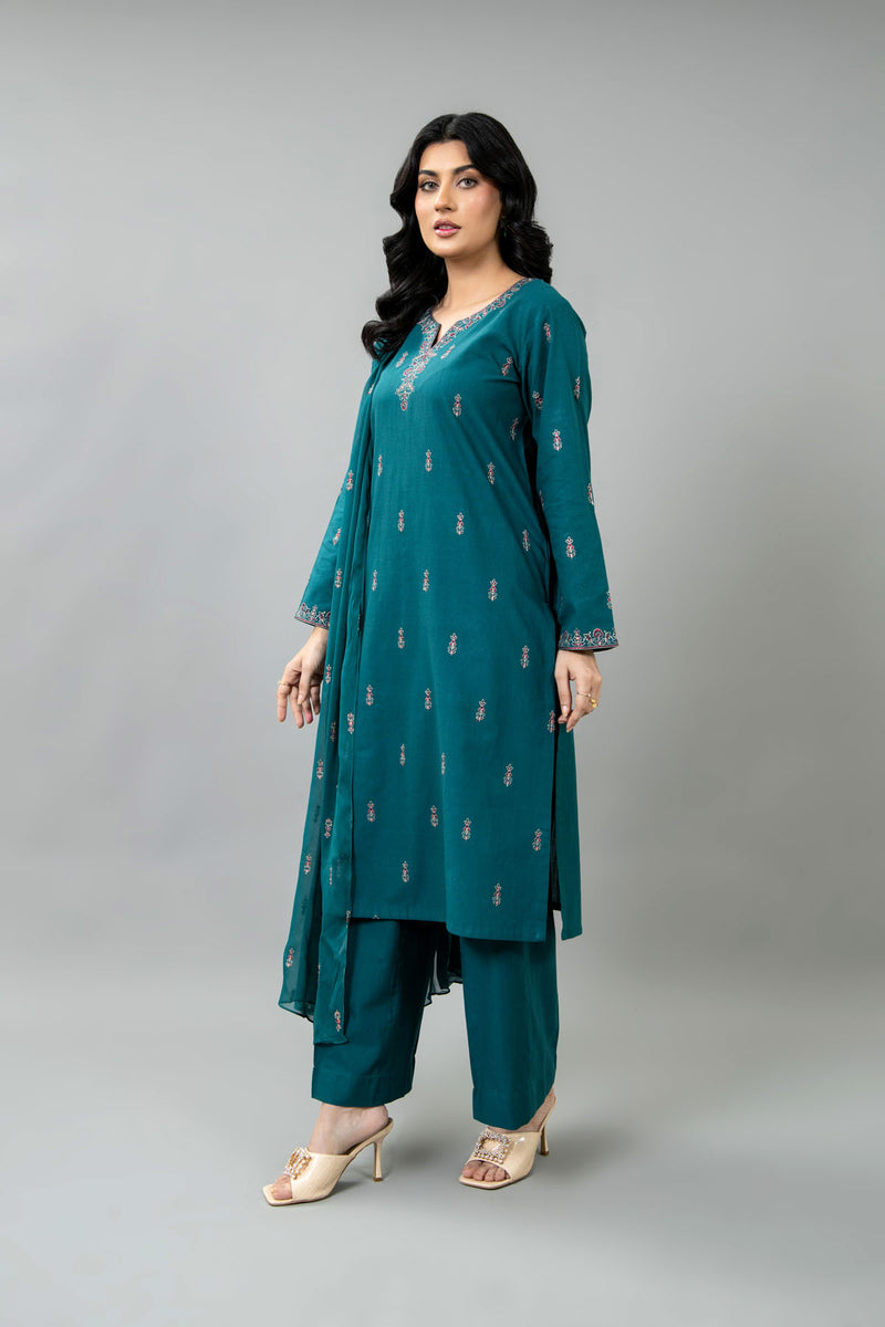 PRET EMBROIDERED SLUB KHADDAR 3 PCS