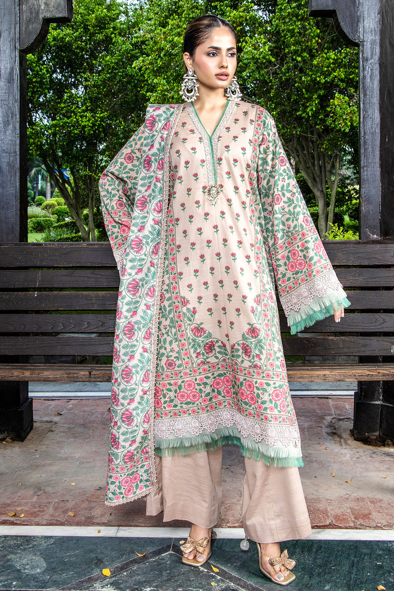 PRINTED SLUB KHADDAR 3 PCS (UNSTITCHED)
