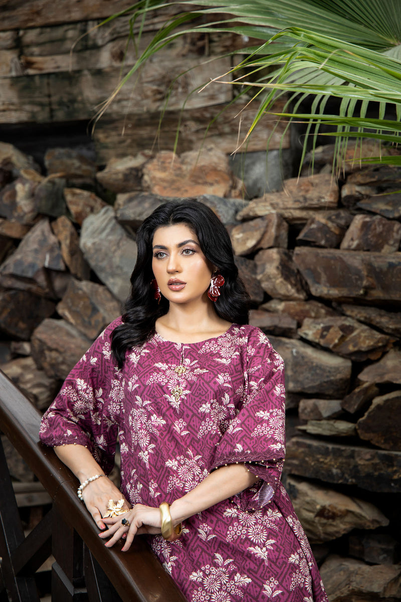 PRINTED SLUB KHADDAR 2 PCS (UNSTITCHED)