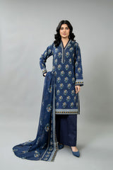 PRINTED SLUB KHADDAR 3 PCS (UNSTITCHED)