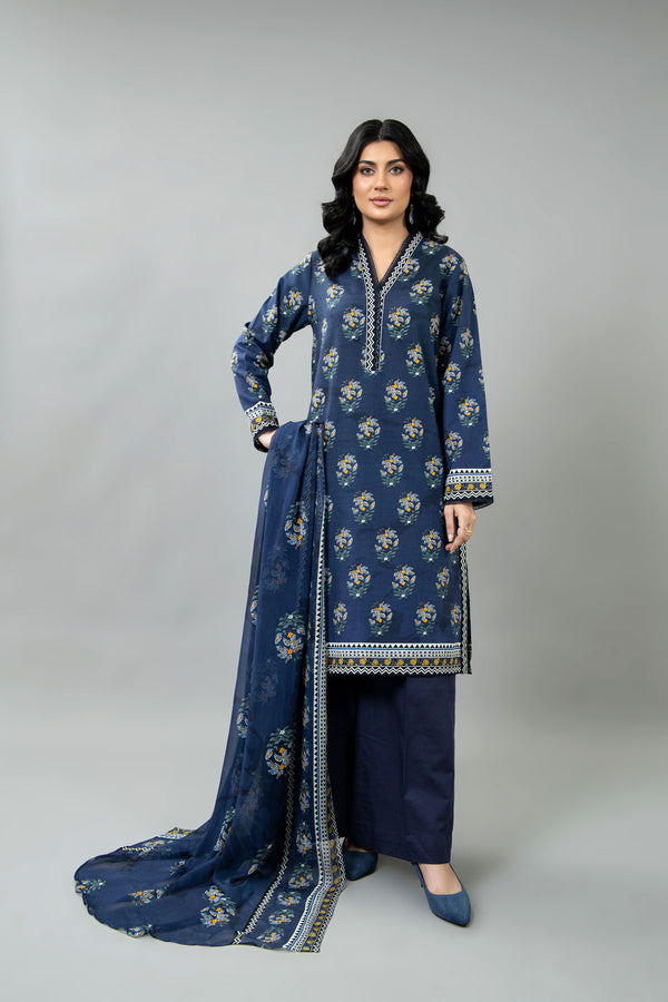PRINTED SLUB KHADDAR 3 PCS (UNSTITCHED)