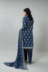 PRINTED SLUB KHADDAR 3 PCS (UNSTITCHED)